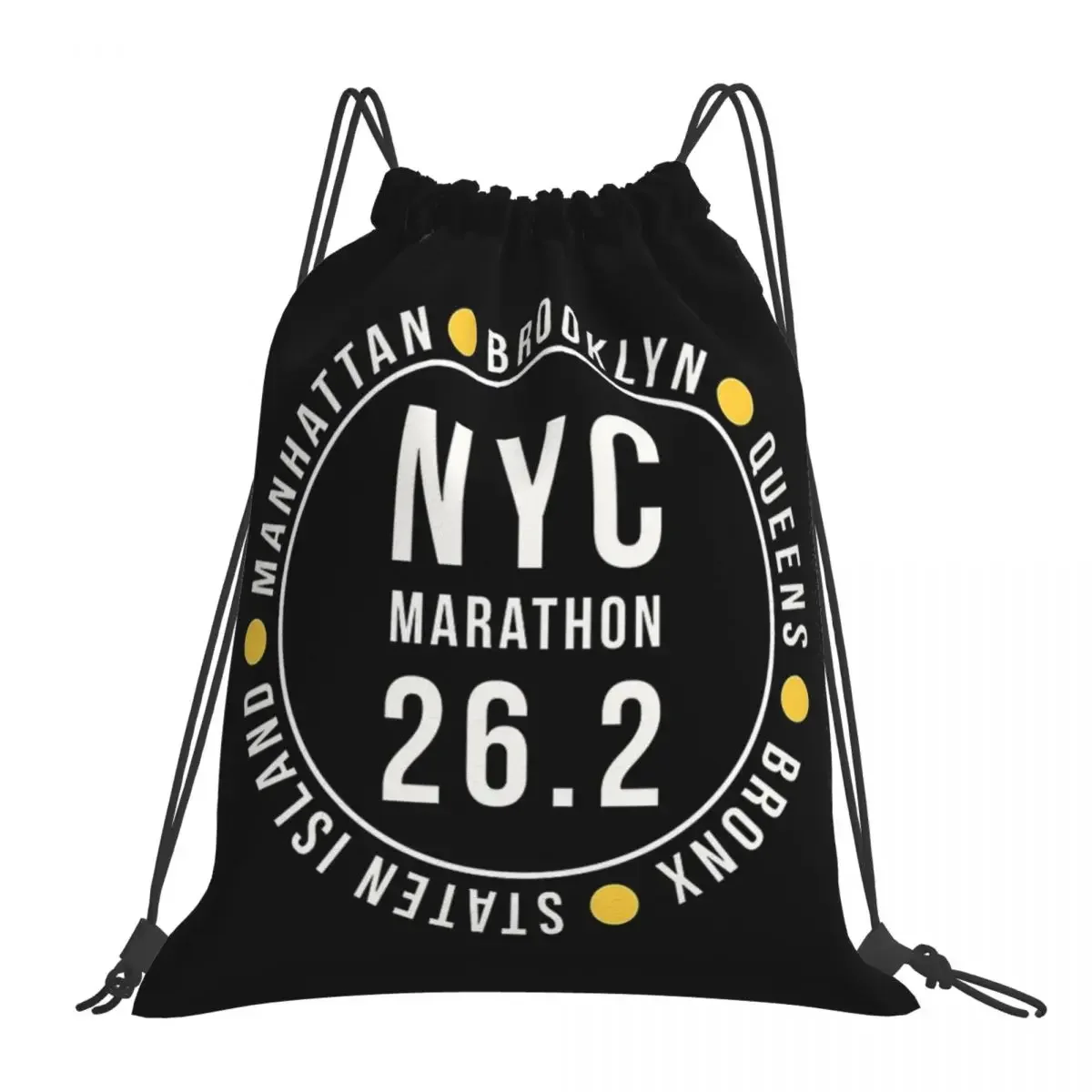 NYC New York City Marathon Backpacks Portable Drawstring Bags Drawstring Bundle Pocket Shoes Bag BookBag For Man Woman Students