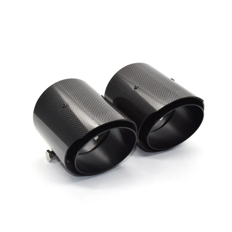 1 PCS Carbon Fiber Exhaust Tips For BMW M2 M3 M4 M135i M235i M140i M240i M335i M340i M435i Direct Plug Universal Exhaust Pipe