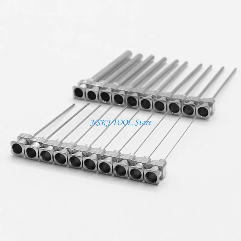 L8RC 12Pcs Stainless Steel Precisions Dispensing Needle 38mm for Electronics Crafts
