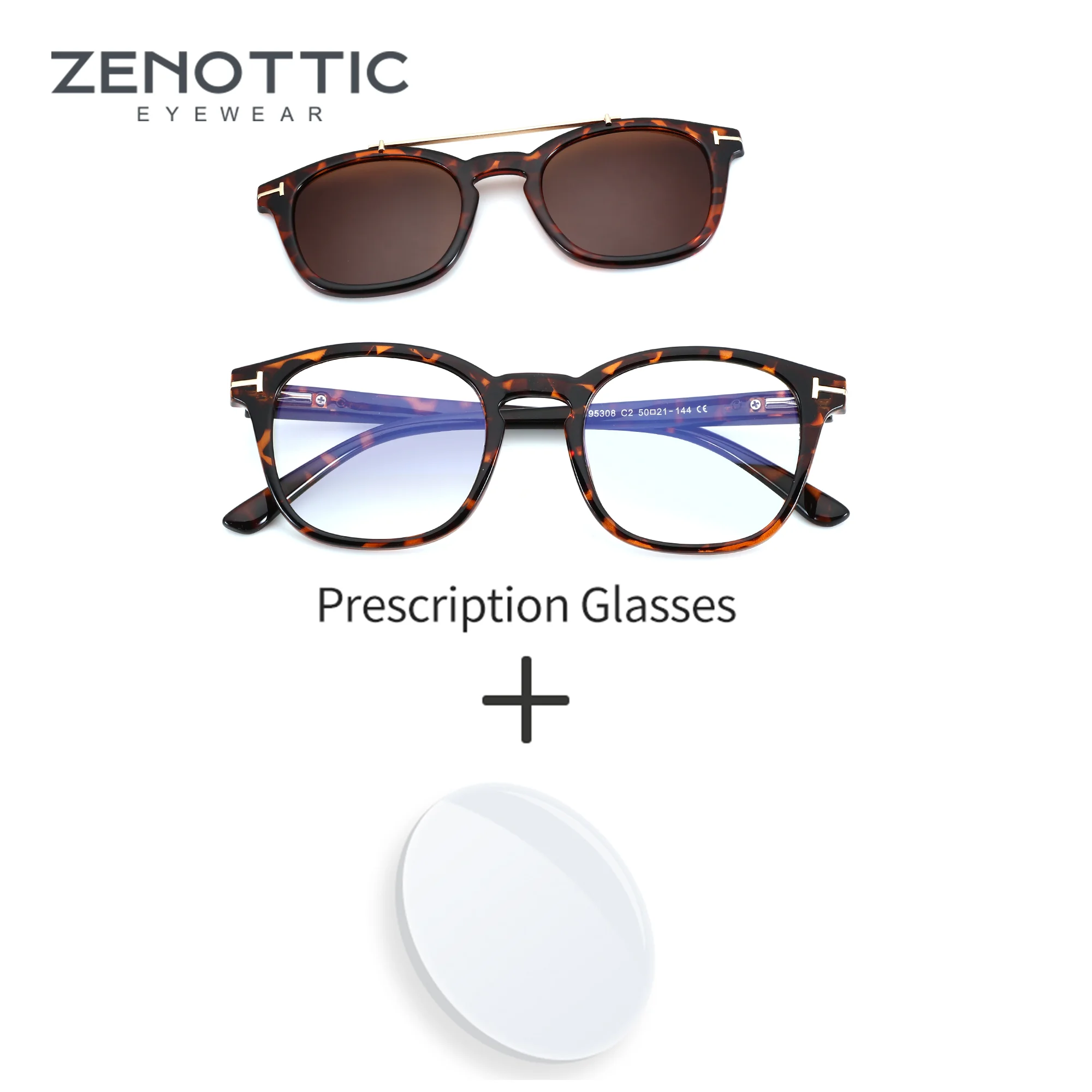 

ZENOTTIC S размер магнитные клипсы квадратные очки по рецепту для унисекс поляризационные солнцезащитные очки с защитой UV400