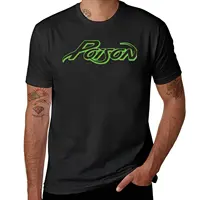 Camiseta con logotipo de veneno para hombre, ropa de talla grande, color negro liso, nueva edición
