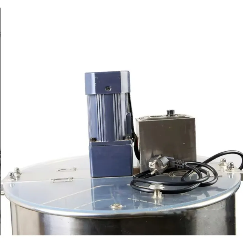 آلة استخراج العسل الكهربائية لتربية النحل 4 إطارات فاصل العسل سبينر محرك الطرد المركزي الأساسية حالة جديدة #1