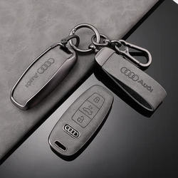Zinc Alloy TPU Car Key Case Cover for Audi A3 A4 B9 A6 C8 A7 S7 4K A8 D5 S8 Q7 Q8 SQ8 E-tron 2018 2019 2020 2021 Accessories