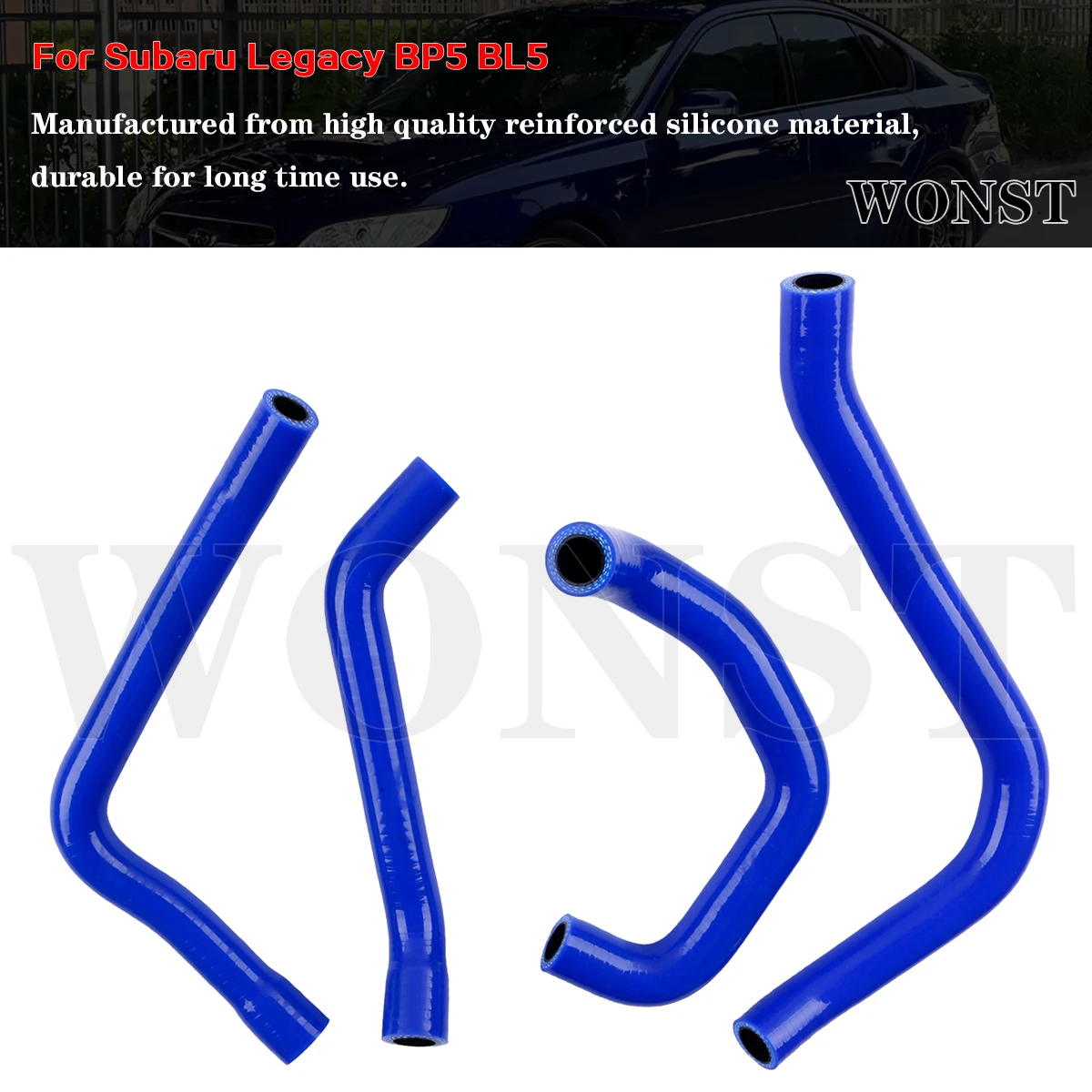 

4Pcs For 2003-2009 Subaru Legacy BP5 MK4 BL5 EJ20 EJ25 Engine Car Silicone Hose Kit Air Intake Breather Pipe Tube