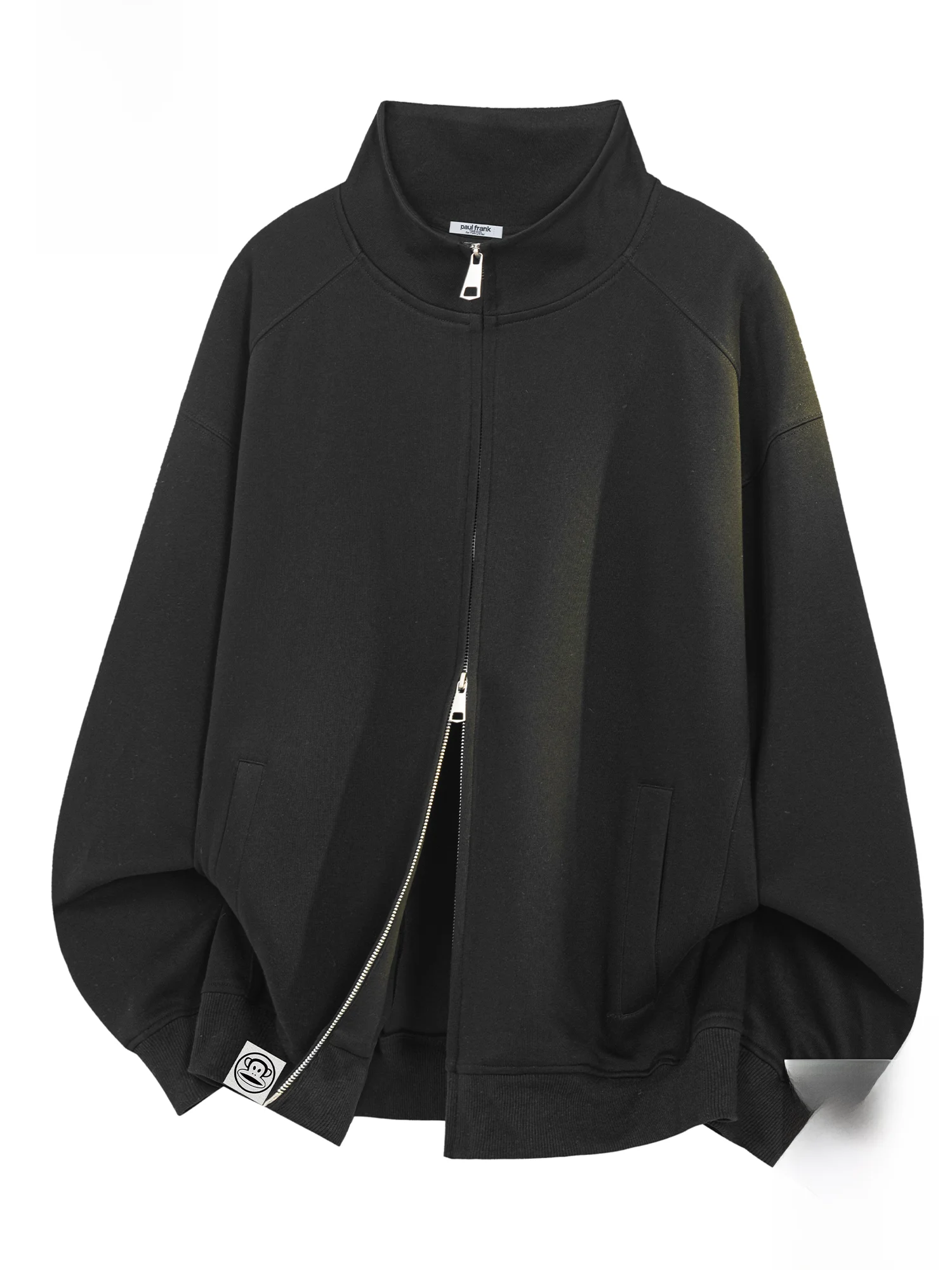

PaulFrank M Zipper Hoodie Spring New Casual Loose Faion Outerwear Big Mouth Monkey Double Zipper Stand Collar Sweatirt