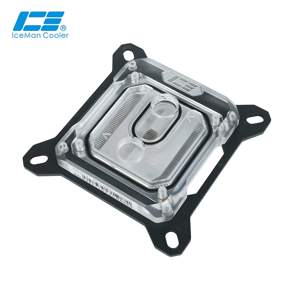 IceManCooler CPU Water Block Compatible For Intel LGA 1851,115X,1200,1700,2011,2066,AM5 AMD,AM3,AM4 Acrylic,POM,ICE-CT3