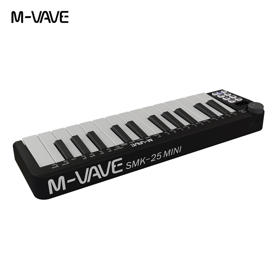 M-VAVE SMK-25mini MIDI Keyboard Rechargeable 25-Key MIDI Control