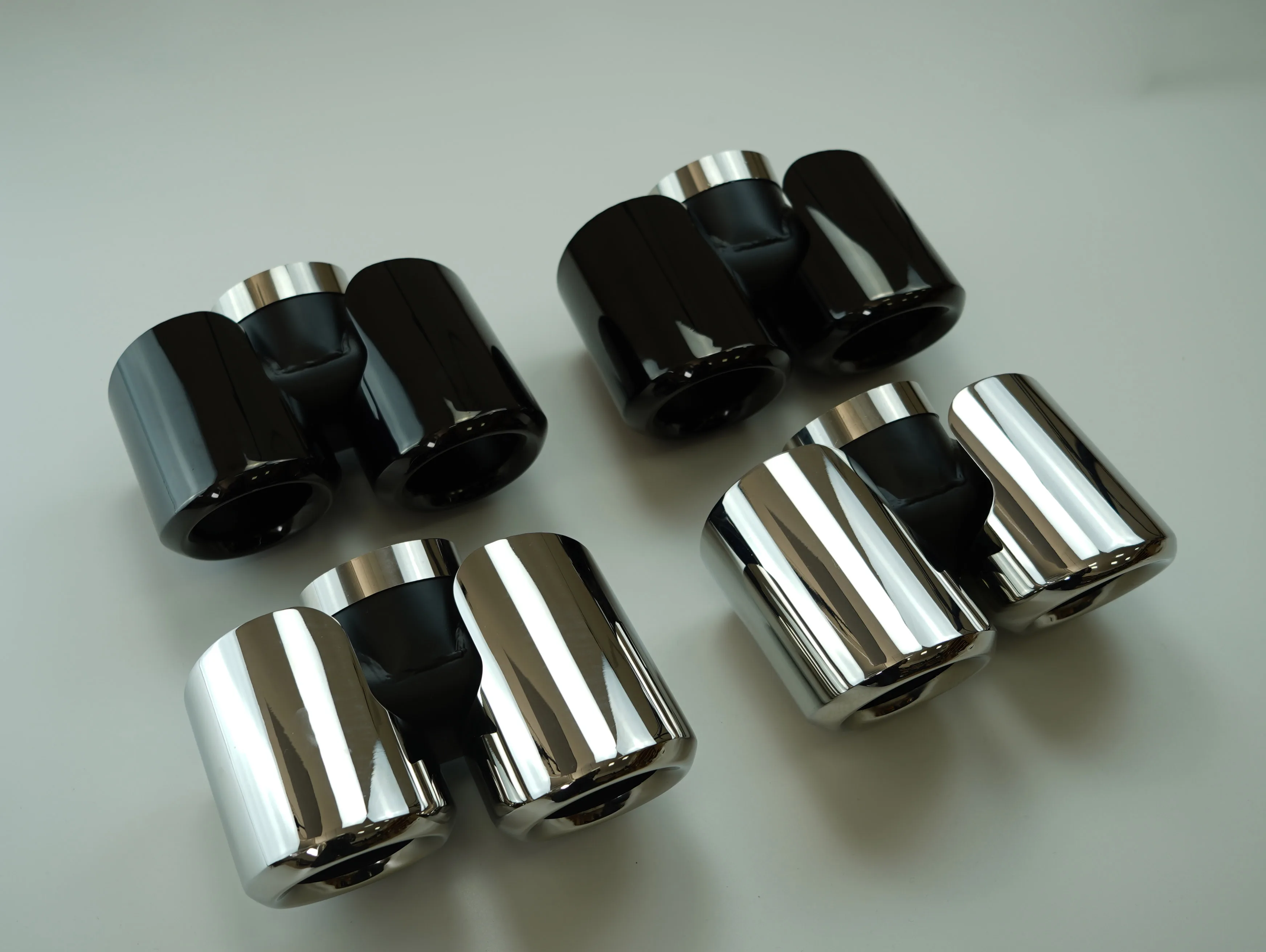 Car Exhaust Pipe Muffler Tail Pipe Double Outlet Tailpipe Universal Stainless for  Defender Dual Tailpipe 2022 2023