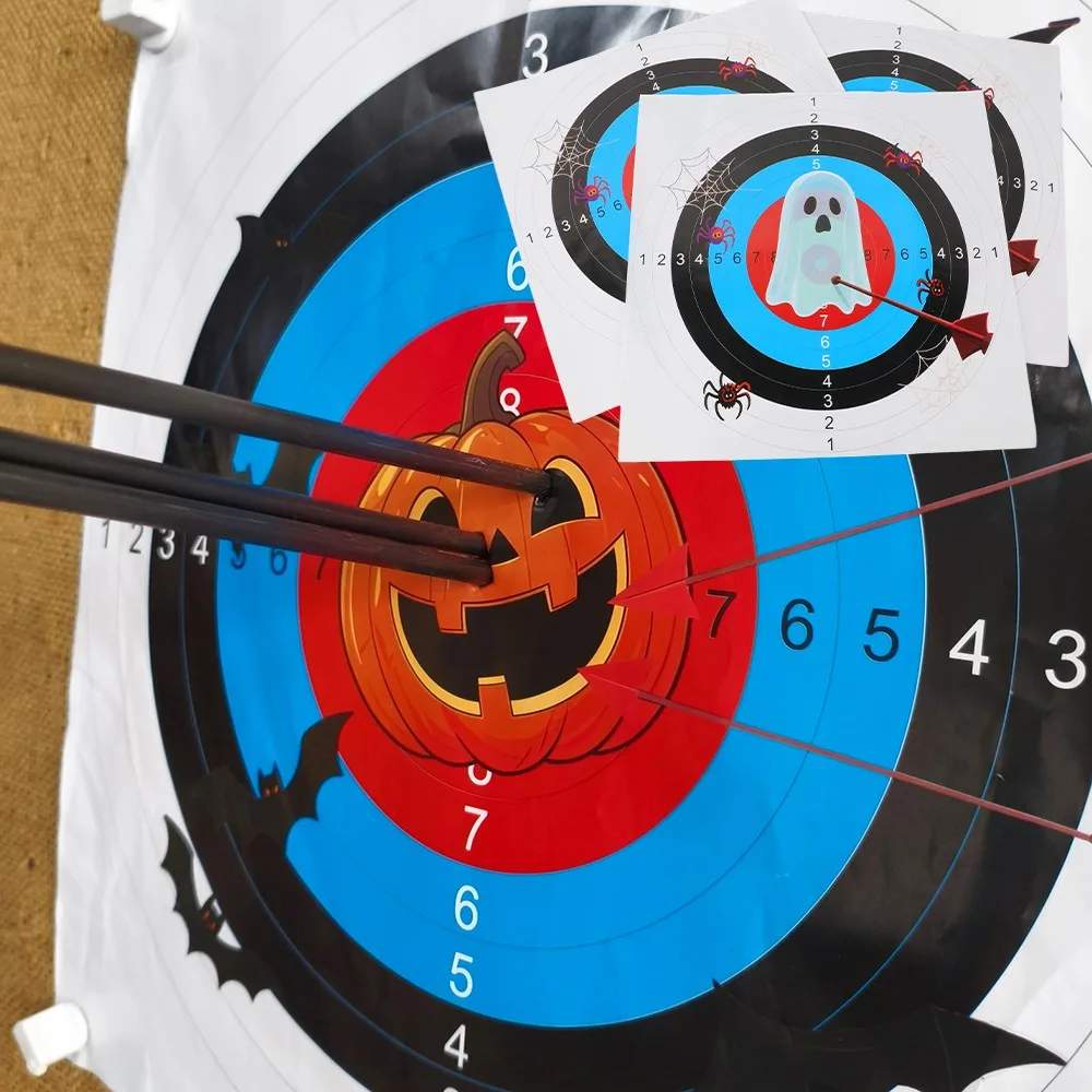 

10 шт. 41x41 см. Бумажные мишени для стрельбы из лука на Хэллоуин, для тренировок по стрельбе из лука, стрел, дротиков и рогаток