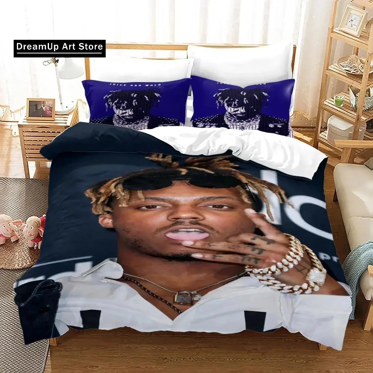 2026 3D Print Fashion Juice Wrld Stars Bedding Set Boys Girls Twin Queen Full Size Duvet Cover Pillowcase Bed Adult Bedroom