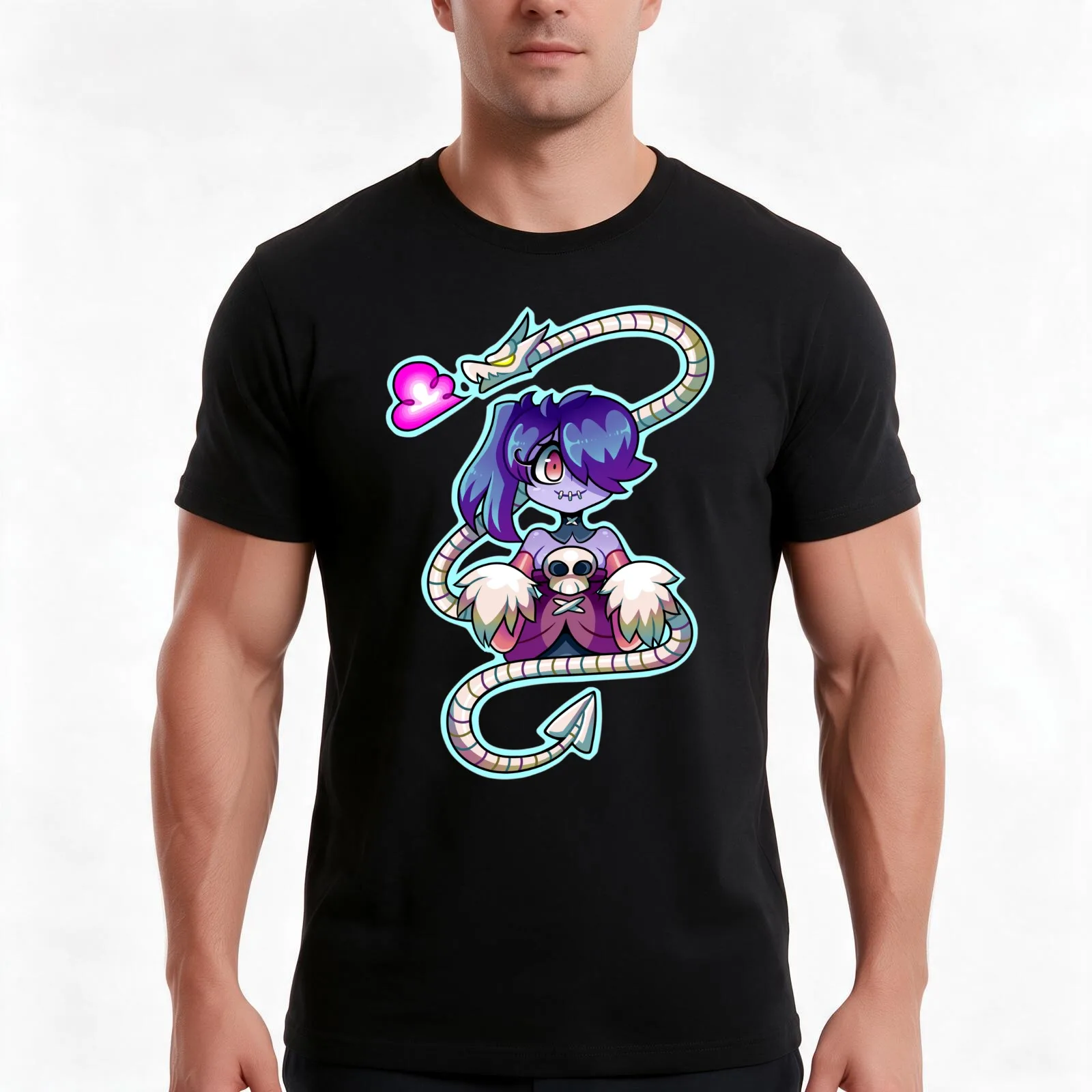 Squigly and Leviathan T-Shirt Summer Casual Cotton Tee Oversized Streetwear Tops Vintage Graphic Print Unisex Men Women