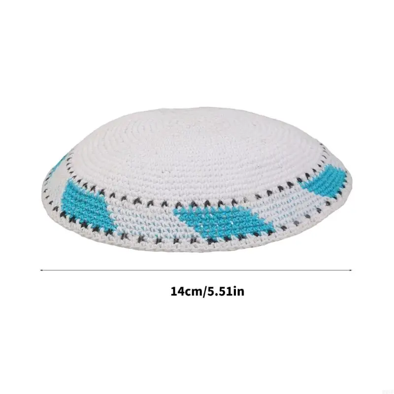 B95f العين التي تصطاد قبعة Yarmulke مع بوليستر ناعم مثالي لمناسبة الحفلة الراقصة والملابس غير الرسمية موسم مختلف #6