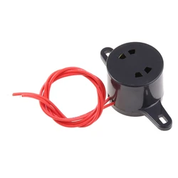 220V elektronische zoemer Continu alarmsirene Waterdicht pieptoonalarm voor thuis, school, ziekenhuis Zwart