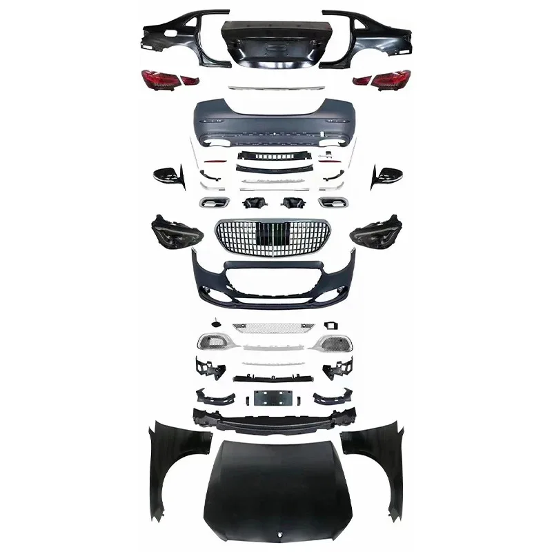 

For 2016-2023 E-Class Body Kit W213 Upgrade Front and Rear Bumper Grille Spoiler From Old to New