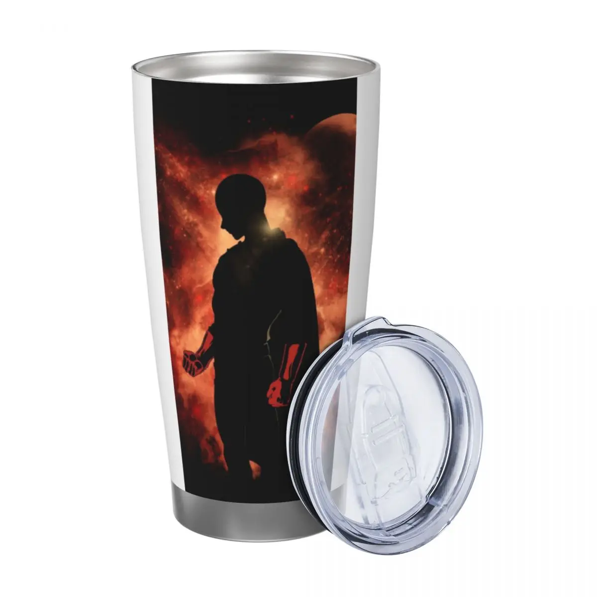 Hot Anime One Punch Man 20oz Stainless Steel Car Mug Straw Thermal Iced Travel Cup Vacuum Insulated Coffee Hot Cup