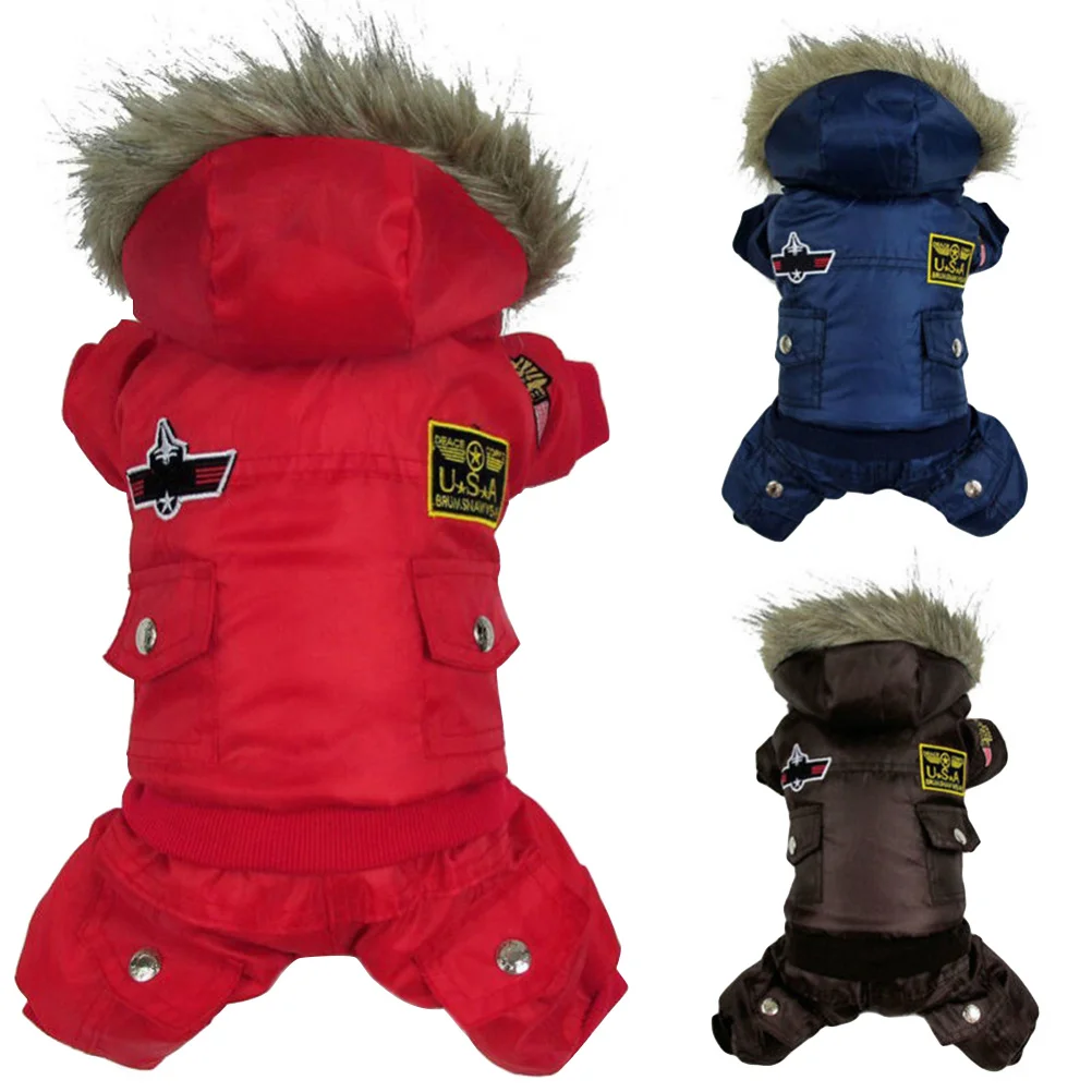 

Pet Dog Puppy Winter Warm Windproof Coat Hoodie Outwear Size S Blue Soft Comfortable Fleece Jacket Cold Weather