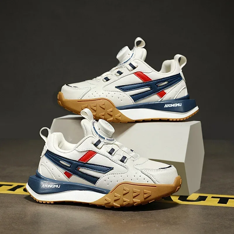 

Children Sneakers Comfortable Fashion Luxury Designer Tennis Shoes Leather Non-slip Walking Kids Sports Shoes for Boy and Girl