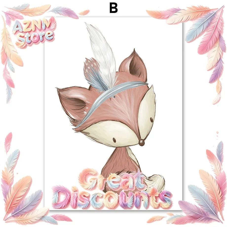 2026 Sika Deer Fox Rabbit Owl Bear Raccoon Squirrel Nordic Posters Minimalist Print Canvas Painting Wall Art for Modern Home