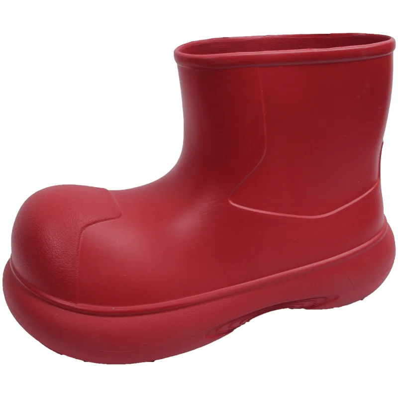 heightened waterproof and non-slip thick-soled rain boots women\'s 2024 new summer soft-soled red boots rain shoes