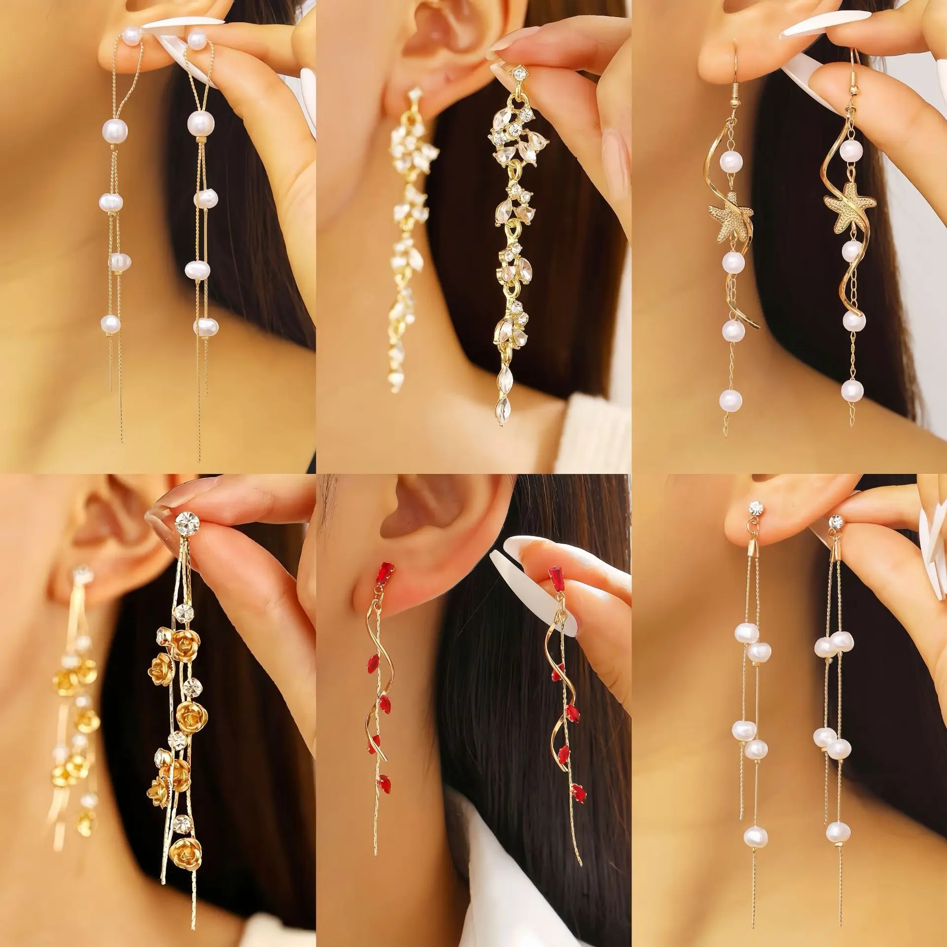 925 Silver Needle Korean Fashion Long Zircon Tassel Earrings For Women Jewelry 2026 Trending New Luxury Crystal Drop Earrings