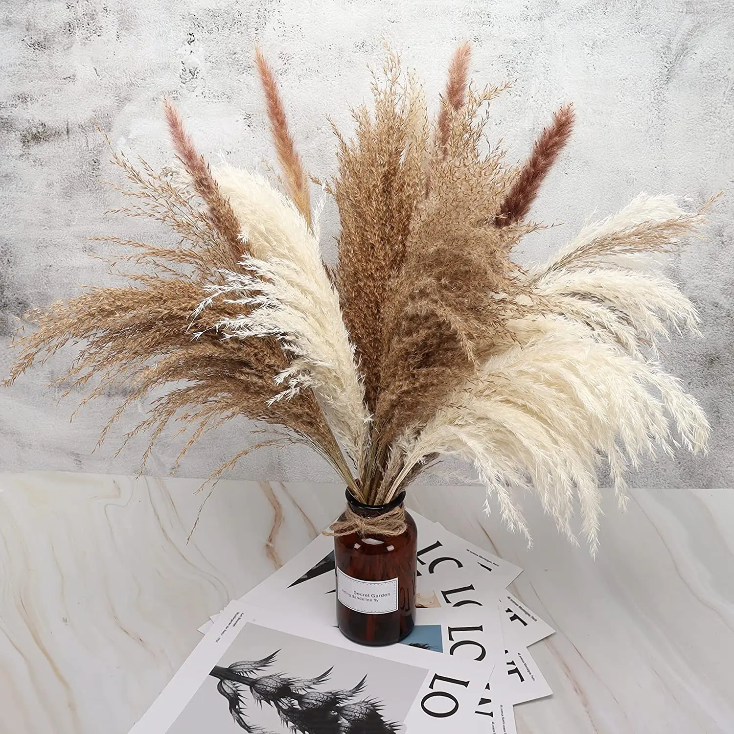 Wedding Arrangement 5/10/15Pcs Dried Pampas Grass Decor Dried Flower Bunch Natural Plants For Home Christmas Room Decorations