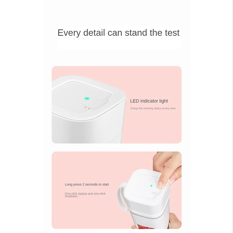 เครื่องปั่นน้ำผลไม้แบบพกพาขนาด350มล. เครื่องปั่นไฟฟ้าขนาดเล็กสำหรับใช้ในบ้านและในการเดินทาง