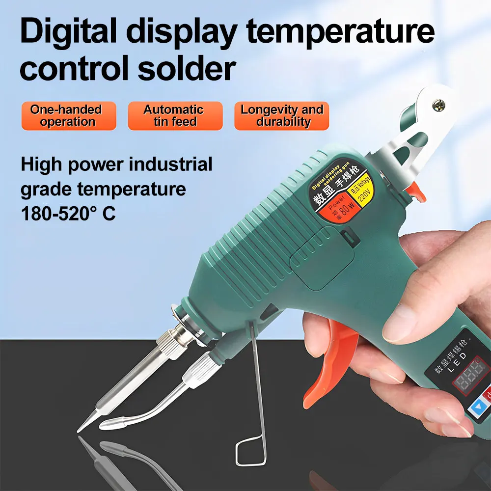 80W 120W Digital Handheld Soldering Gun US 110V/EU 220V Adjustable Temperature Automatic Soldering Gun Soldering Iron