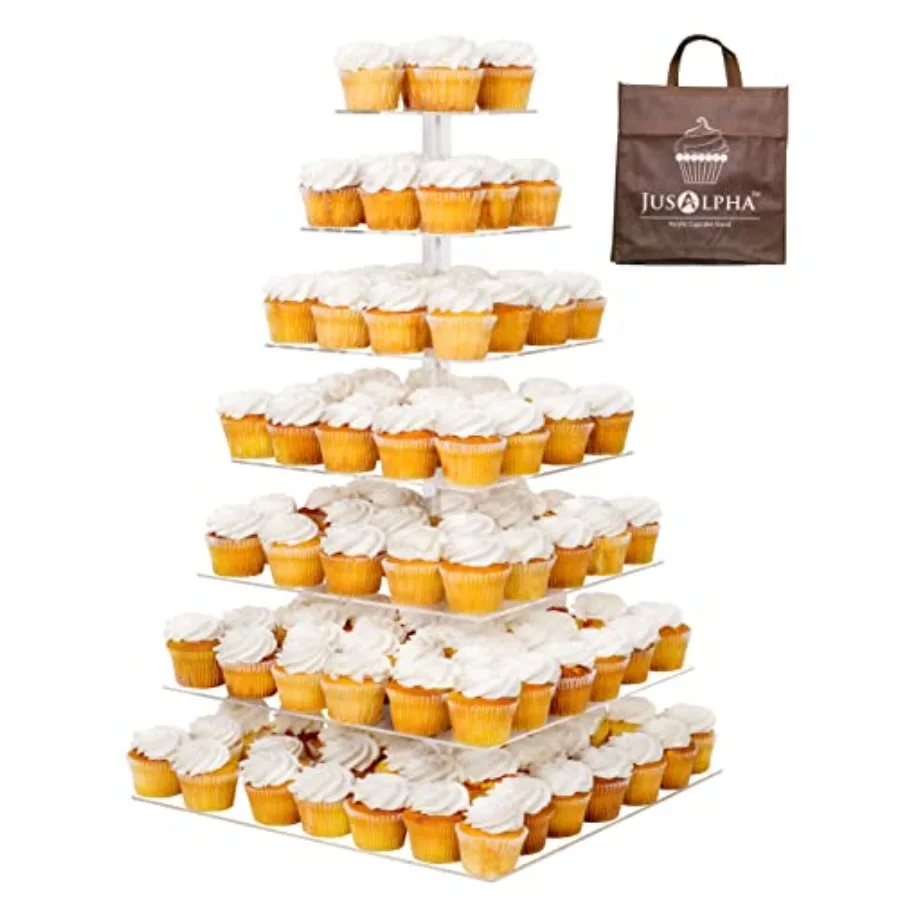 

Большая 7-ярусная подставка для кексов и десертов для свадебных торжеств — подставка для торта 18 дюймов, 7 ярусов (большая)