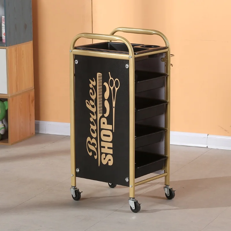 Professional Salon Furniture Low Price Wholesale Retail Multilayer Trolley Color Customized Thickened Design With Hair Dryer