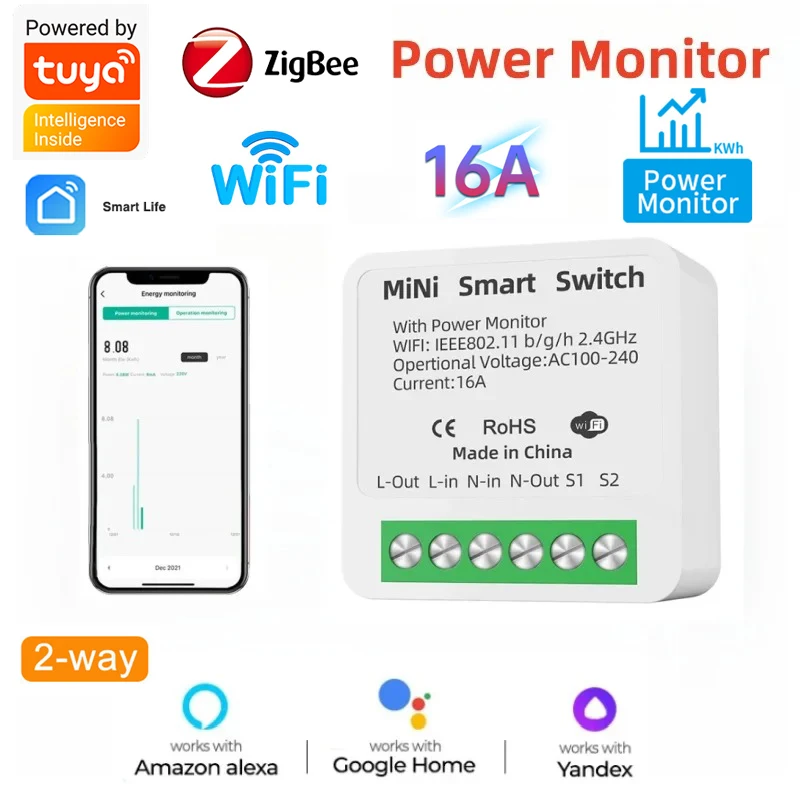 16A Tuya Wifi/Zigbe…