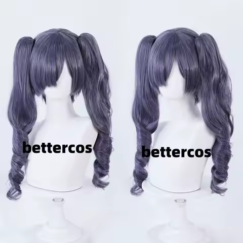 Ciel Phantomhive Cosplay Wig Women Long Grey Blue Wig Cosplay Anime Cosplay Wig Heat Resistant Synthetic Wigs