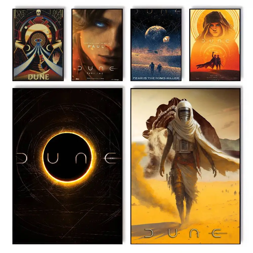 الكثبان الرملية الجزء 2 2024 الخيال العلمي الفيلم المشارك الفن قماش HD الجمالية ورق طباعة جدار الفن لغرفة المعيشة بار ديكور المنزل الموضة #1