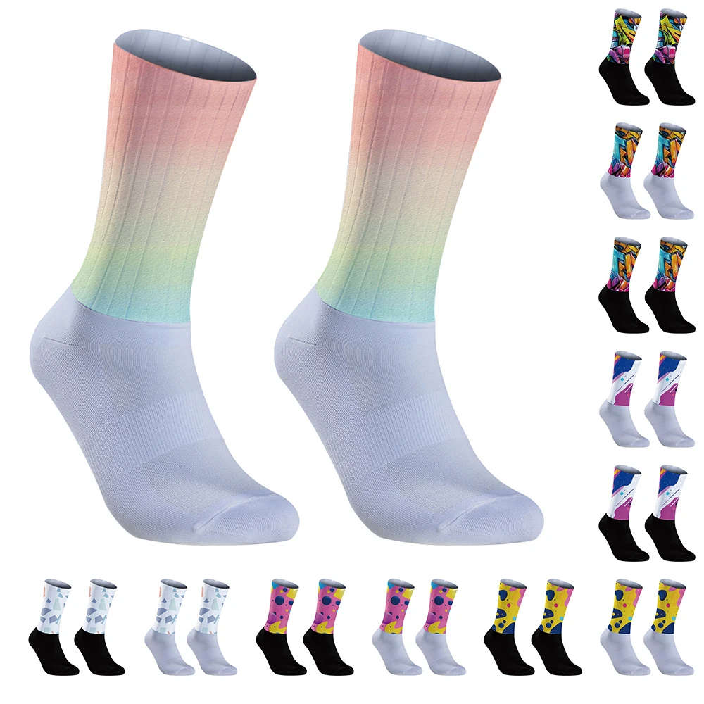 

2024 New Summer Cycling Seamless New Socks Bike Anti Slip Team Socks Road Bicycle Socks Outdoor Bike Compression Sport Socks