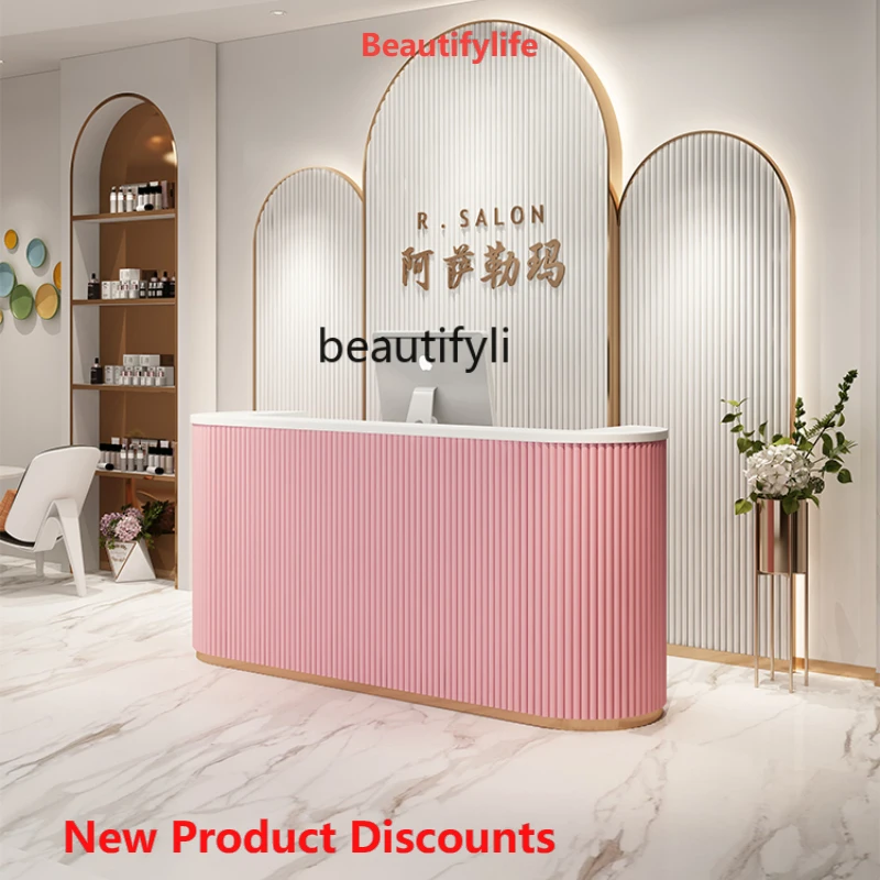 

A15 Checkout page Bar table Beauty salon Clothing store Counter Light luxury store Small front desk Reception desk