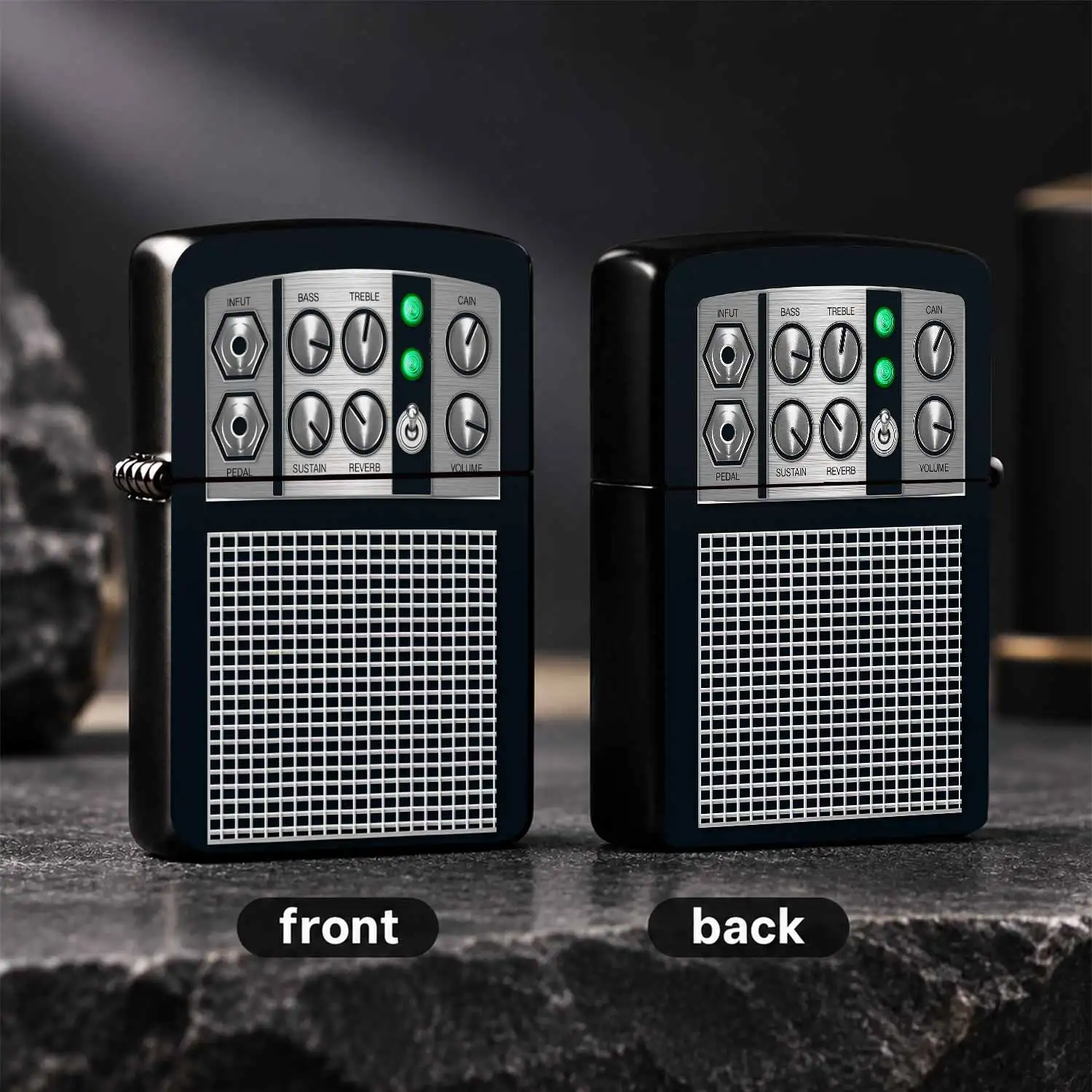 Retro Amplifier Panel Style Creative Lighter, Simulated Knob Special Green Indicator Light, Exquisite Grid Decorated Appearance, Portable Unique Ornament For Daily Use Outdoor Gathering , Thoughtful Novel Gif A Humorous And Interesting Ligh