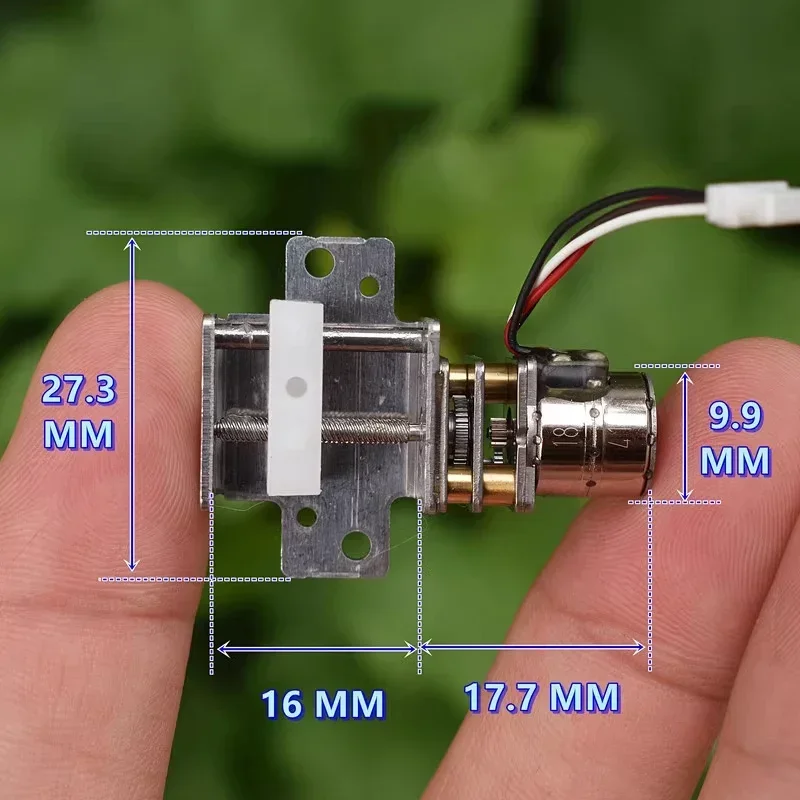 Mini 10MM 2-Phase 4-Wire Linear Gear Stepper Motor Full Metal Gearbox Stepping Motor Precision Screw Shaft Slider Moving Block