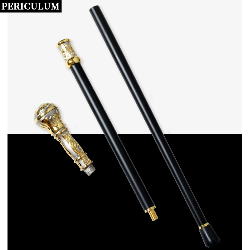 عصا المشي الفاخرة الذهبية والفضية 5 ألوان برونزية سوداء أنيقة عتيقة قابلة للفصل للرجال والسيدات إكسسوارات الحفلات العصرية