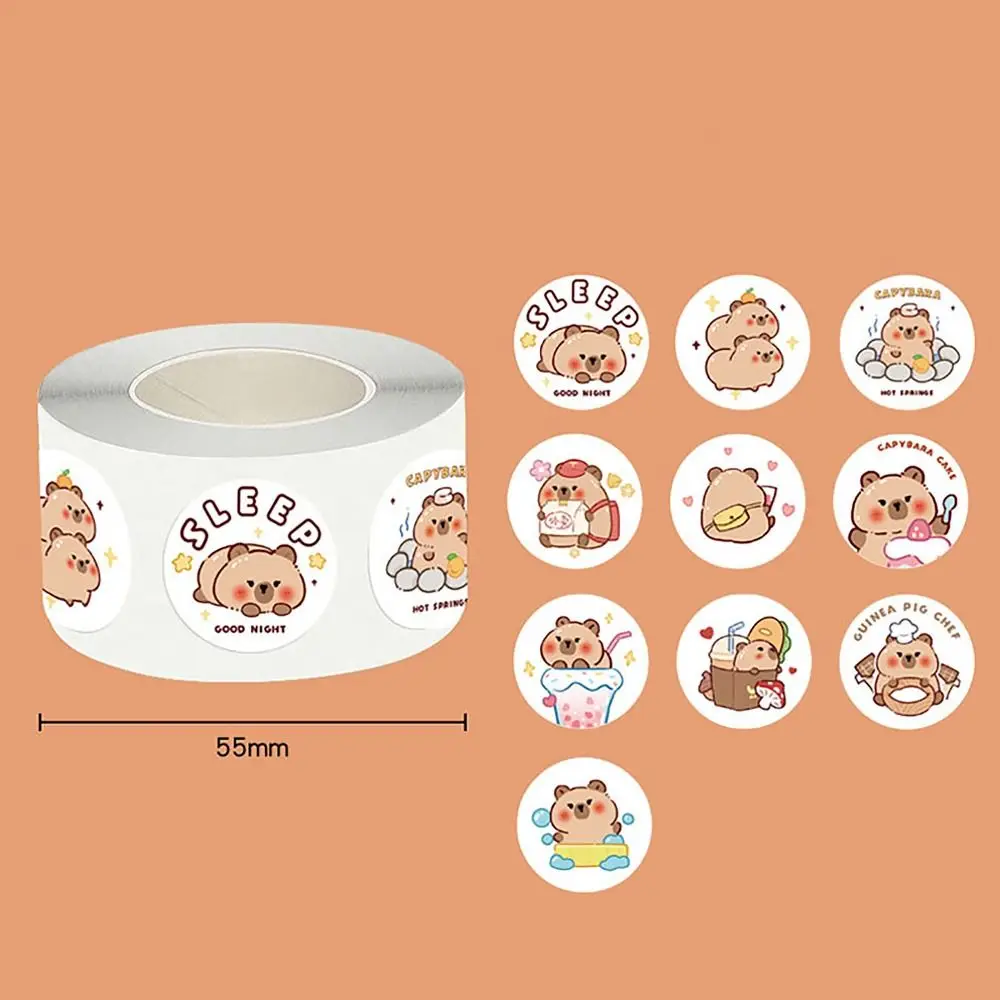 Cute Capybara Sealing Sticker Self-adhesive Sticker DIY Decorative Sticker Multifunctional Cartoon Adhesive Paper Student