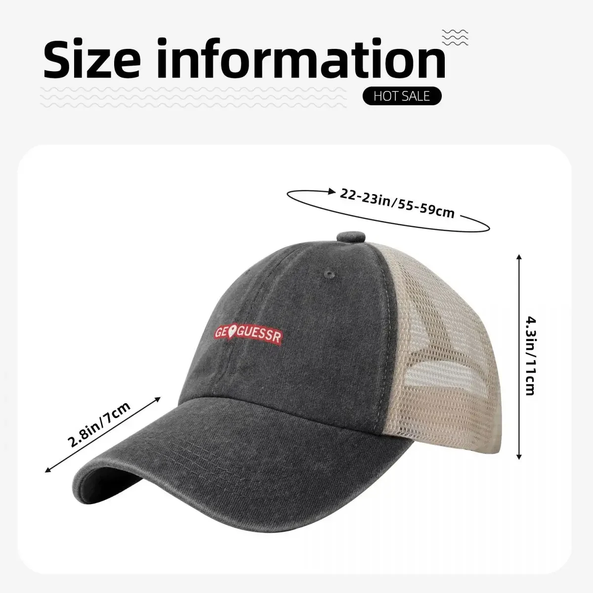 Geoguessr Cowboy Mesh Baseball Cap Rave Weihnachts mütze Frauen Mützen Männer
