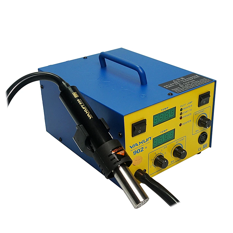YAXUN YX-902D+ Hot Air Digital BGA Rework Station SMD Heater Soldering Iron with 5 Nozzles 220V 110V view 6