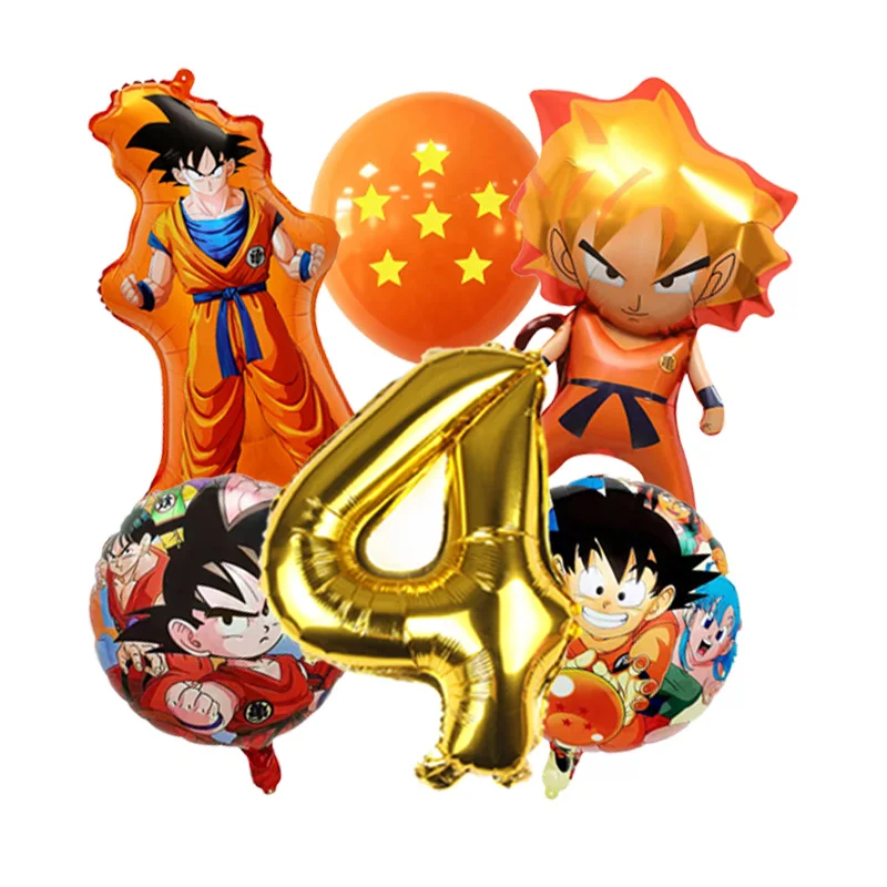 Paquete de Globos de Látex de Dragon Ball Z para Decoración de Fiestas de Cumpleaños, Fiestas Temáticas Infantiles, Baby Shower, Globos