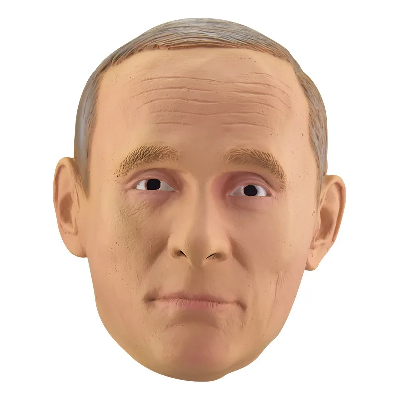 

Halloween funny performance, latex mask, Russian president's headgear, mask, makeup ball, acting