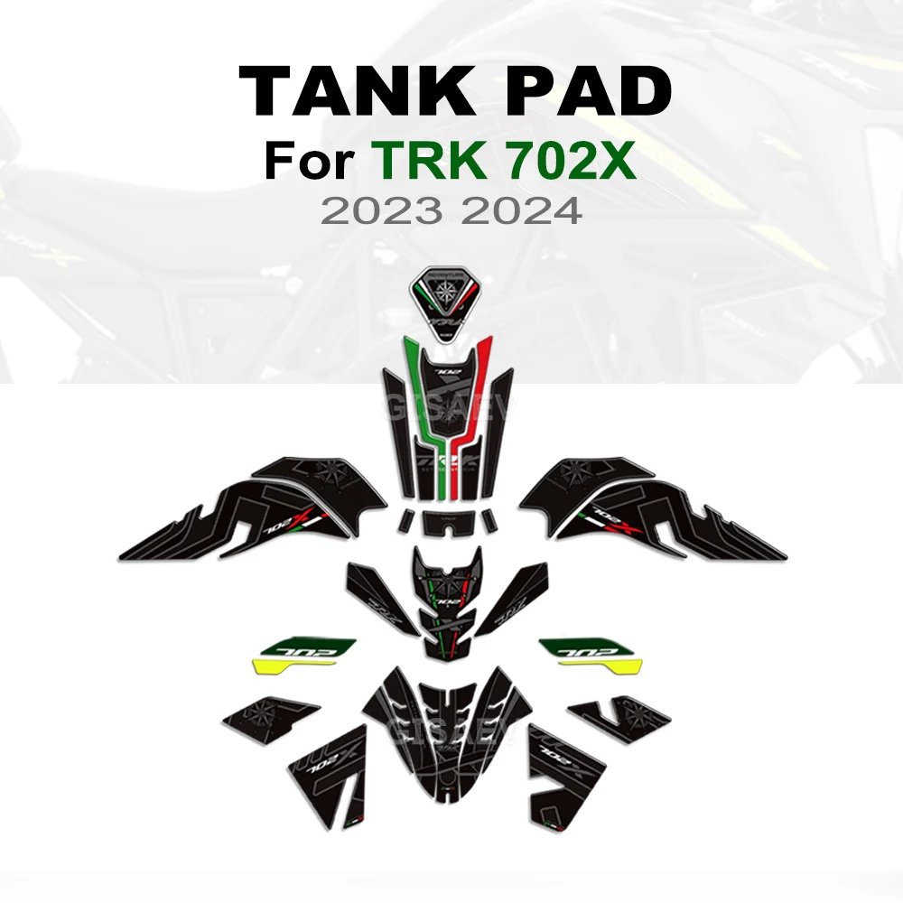 

TRK 702 X Motorcycle Accessories Protection Fuel Oil Tank Pad Knee Stickers Decal Kit For Benelli TRK 702X Adventure 2023 2024