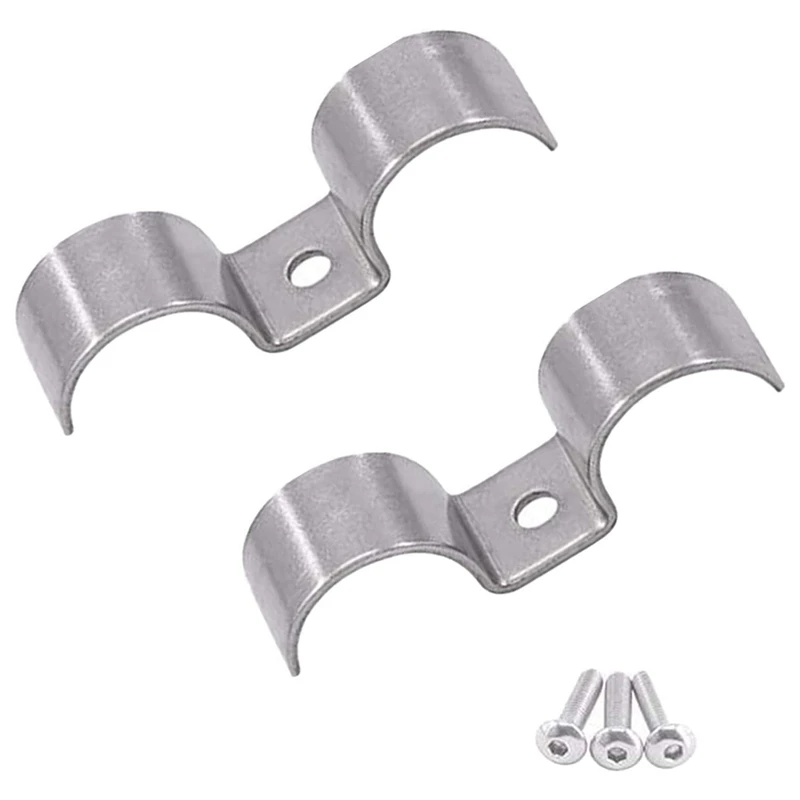 Stainless Steel Double Line Clamps Kit With Hexagon Socket Screws M5X12 Silver Tone (10Set)