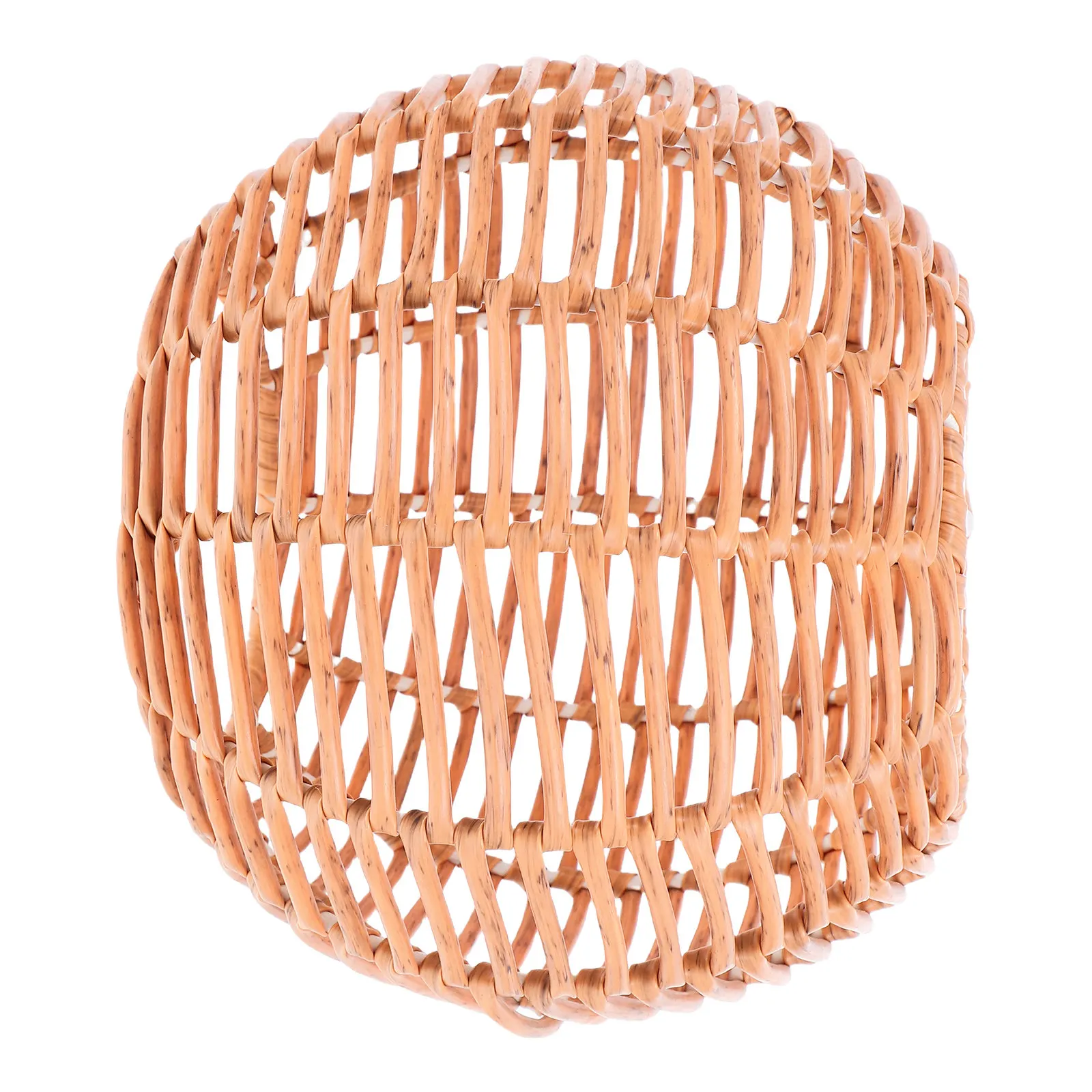 

Retro Woven Lampshade Faux Rattan Pendant Light Shade Ceiling Chandelier Cover for Living Room Dining Kitchen Cafe