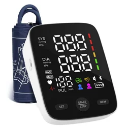 Kingclinic Big LED Screen Upper Arm Style Digital Electronic Blood Pressure Monitor 2X120 Groups