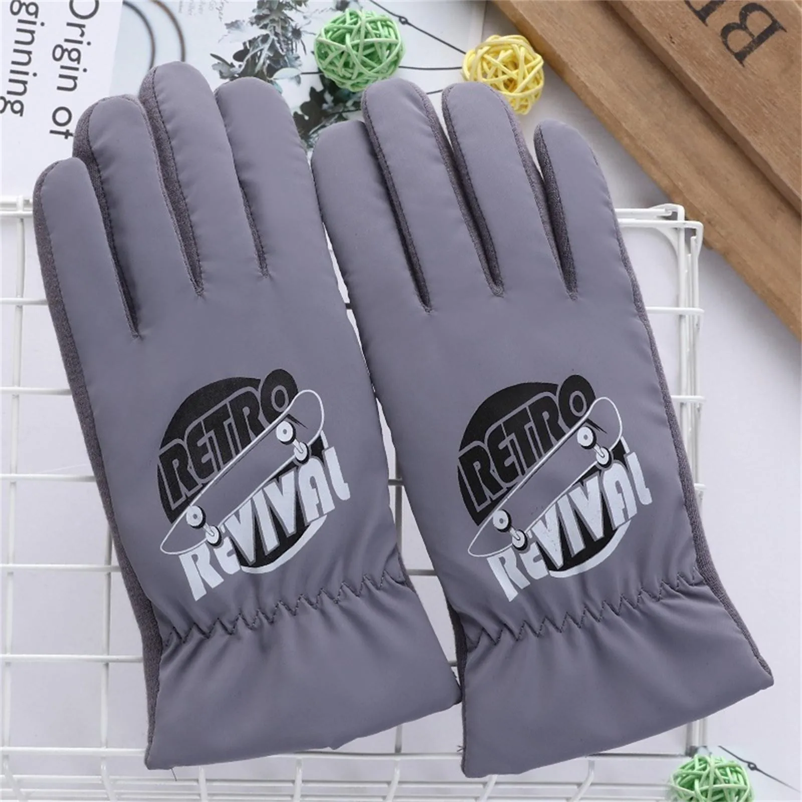 

Winter Snowboard Ski Gloves Non-Slip Touch Screen Waterproof Motorcycle Cycling Fleece Warm Gloves