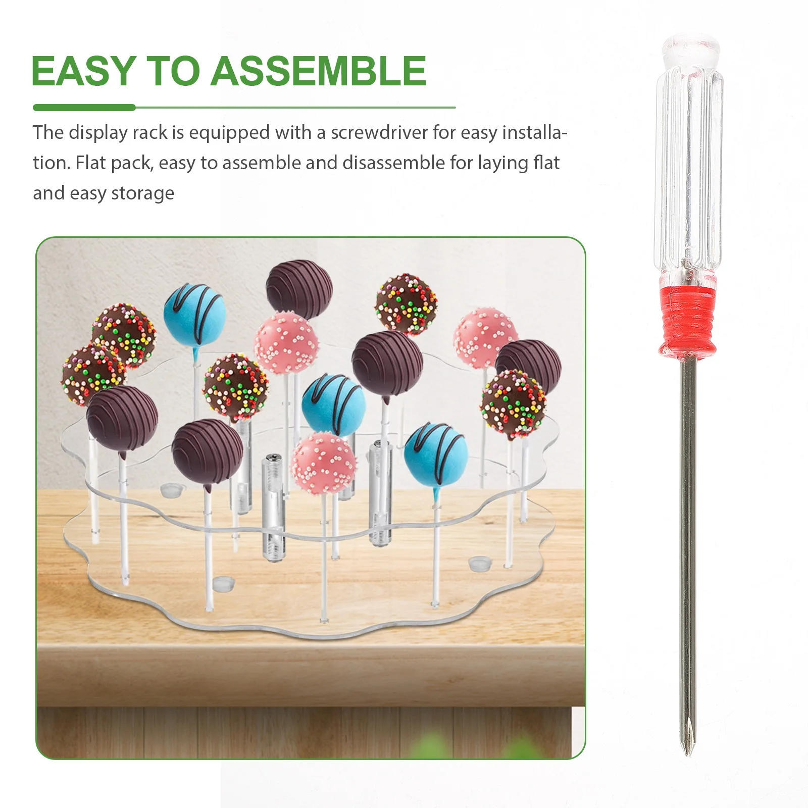 

Accessories Acrylic Lollipop Display Stand Wedding Decor Clear Holder Dessert Table