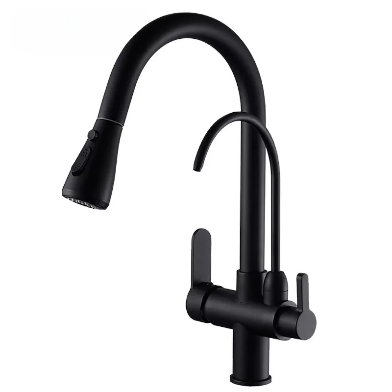 Hot Selling Pull-out Kitchen Sink Faucet Brass Kitchen Faucet with Water Purifier