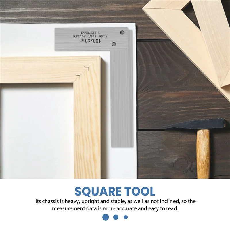 

BOFO Machinist Square Set,2Inch,3Inch,4Inch & 5Inch Squares Machinist Square Mechanical Engineer Square,Wide Base Square Tool